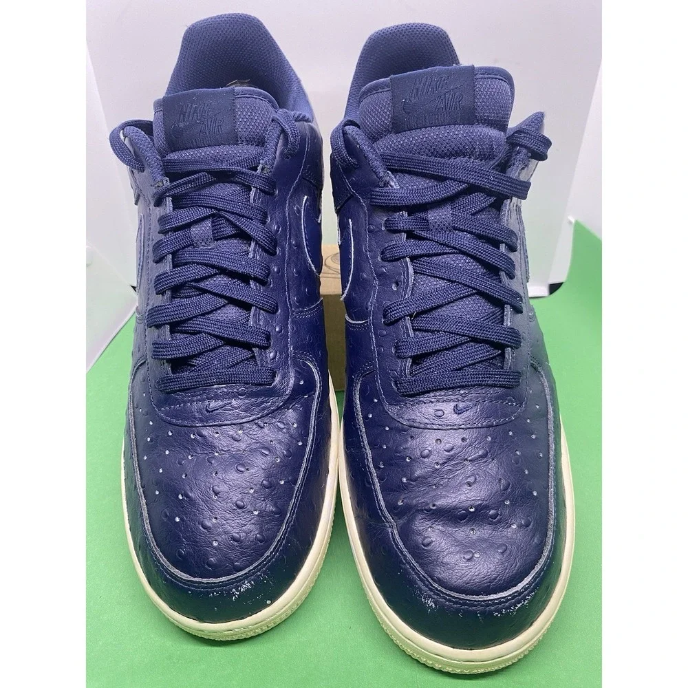 Sz 13 - Nike Air Force 1 Low Ostrich Obsidian Navy Blue 2015 718152-402
